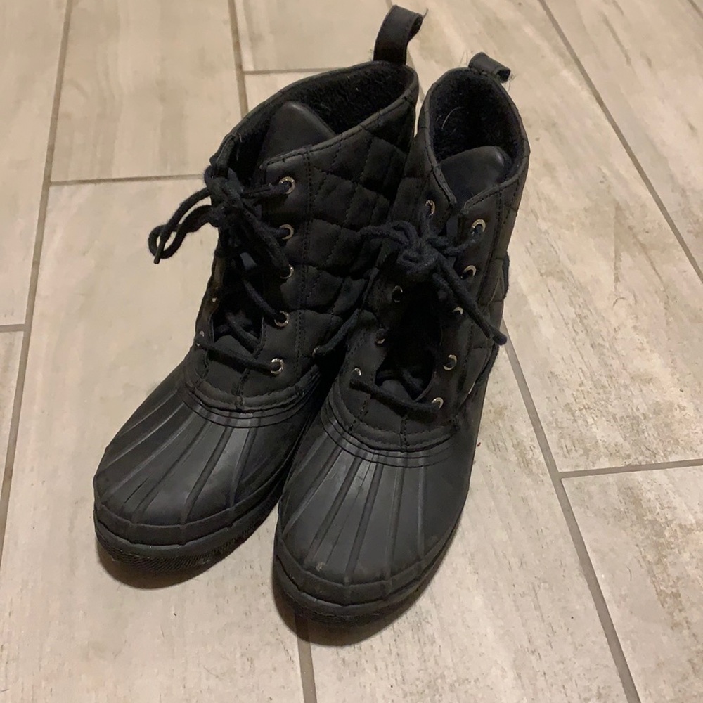 Sperry Top-Sider Duck Boots Black Synthetic